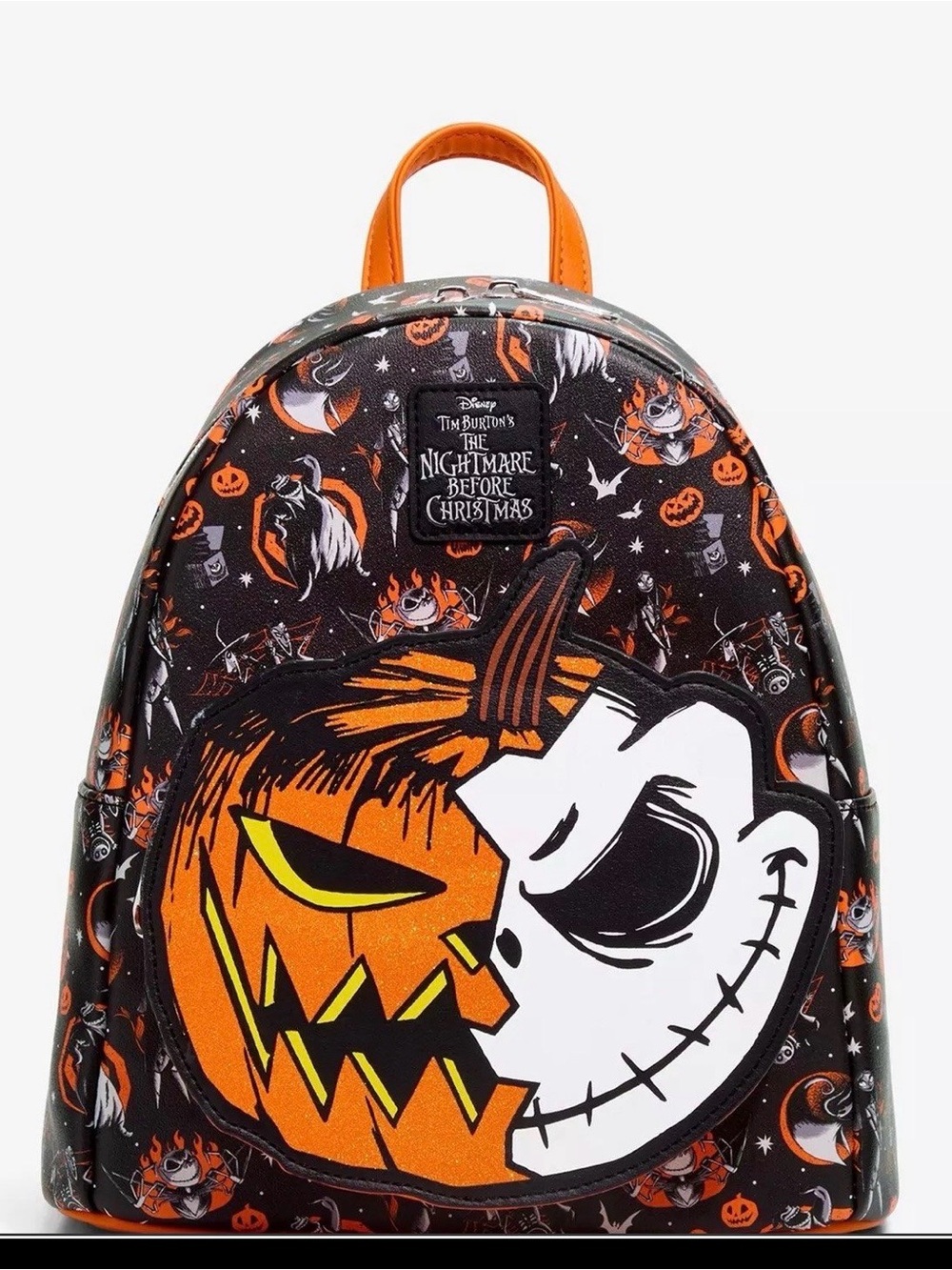 Loungefly Black & Orange Nightmare Before Christmas Mini Backpack